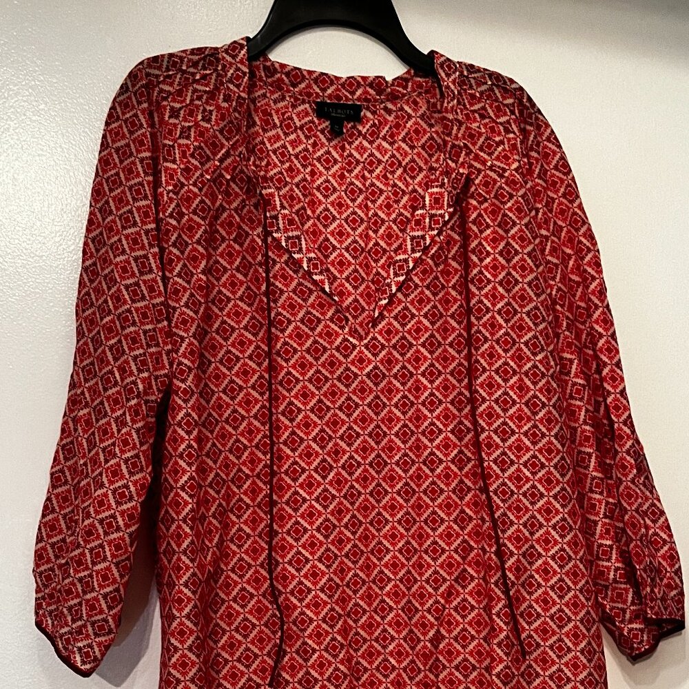 Talbot Tie Front Blouse (Size Medium) (never worn)